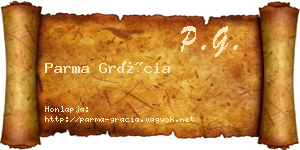 Parma Grácia névjegykártya